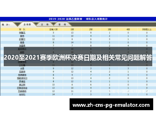 2020至2021赛季欧洲杯决赛日期及相关常见问题解答