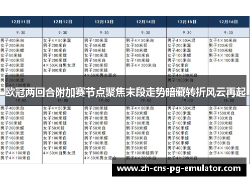 欧冠两回合附加赛节点聚焦末段走势暗藏转折风云再起